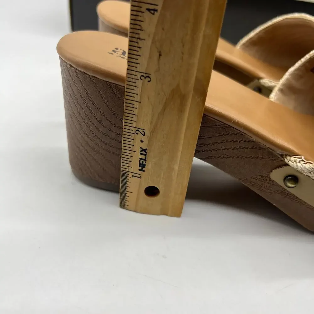 a.n.a. Women Shoes Robinson Casual Heel Natural Color Size 9M